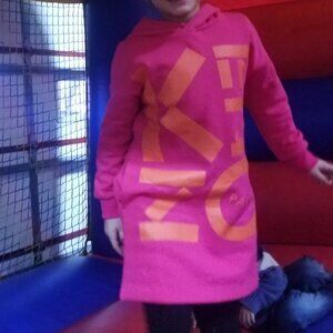 Kenzo long sleeve sweater dress with pockets girls size 8 (F25)